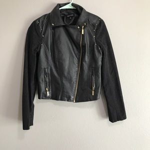 Black faux leather jacket